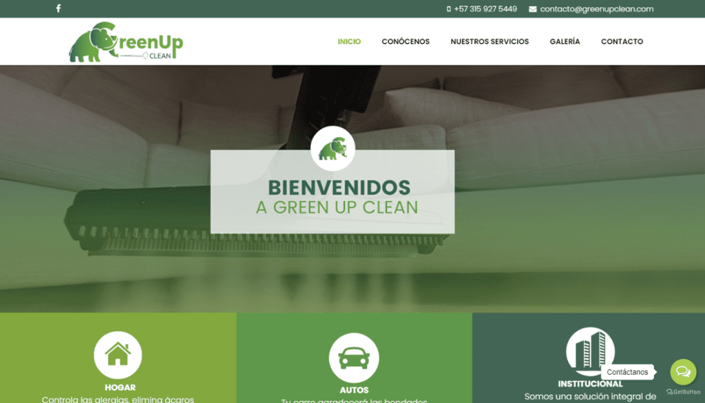 Green Up Clean Medellín – Colombia Desarrollo de página web
