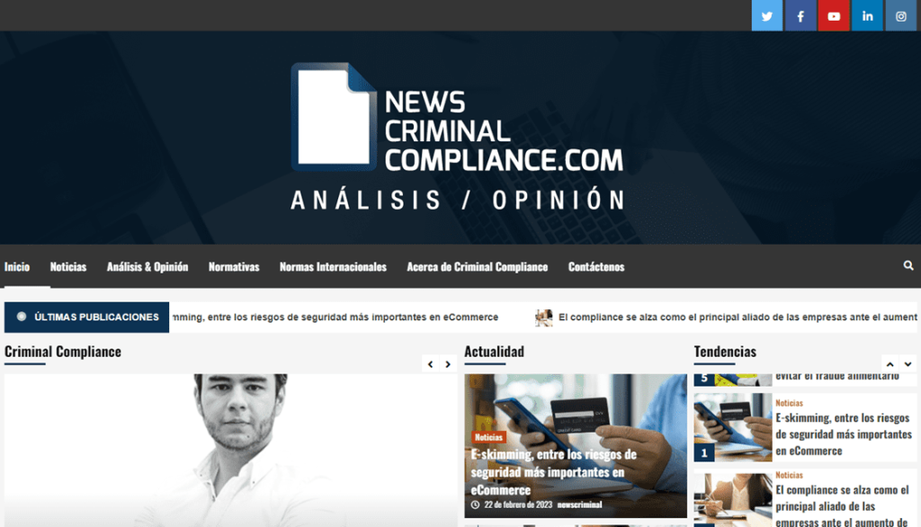 News Criminal Compliance Bogotá – Colombia Desarrollo de portal de noticias